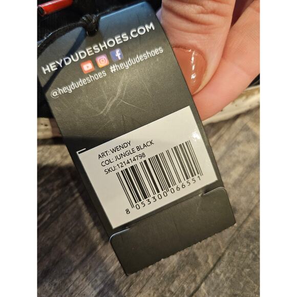 Hey dudes Wendy jungle black leopard print slip on womens sz 8 new - Picture 4 of 8